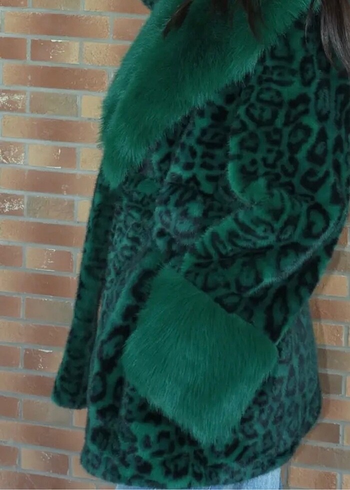 Yeşil leopar kürk - Görsel 2