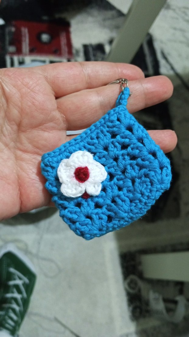 Örgü Mavi Bohem Anahtarlık - Görsel 2