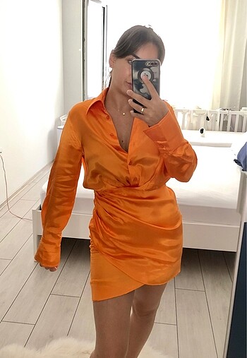 Zara Zara saten elbise