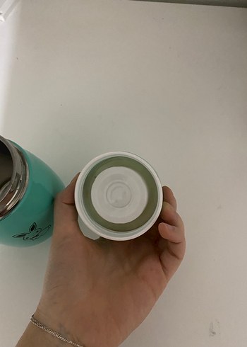 Turkuaz Çocuk Termosu Tavşan Desenli - Görsel 5