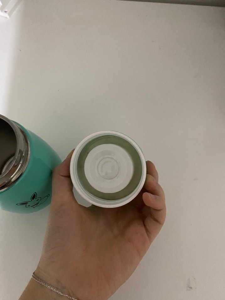 Turkuaz Çocuk Termosu Tavşan Desenli - Görsel 5