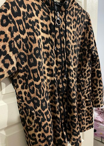 Leopar Desenli kapşonlu tunik - Görsel 2