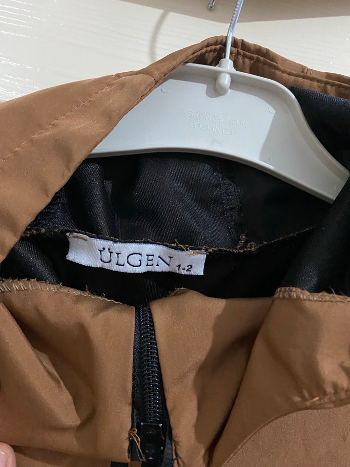 Kahverengi Yarım Fermuarlı Midi Ceket - Görsel 3