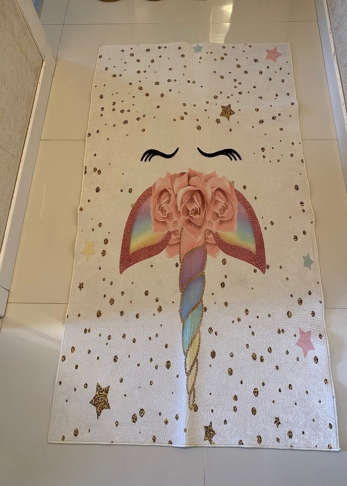 Unicorn Temalı Çocuk Odası Halısı - Görsel 2