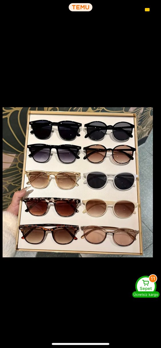 Klasik Vintage Kadın Güneş Gözlüğü, Şeffaf Kahverengi - Görsel 2