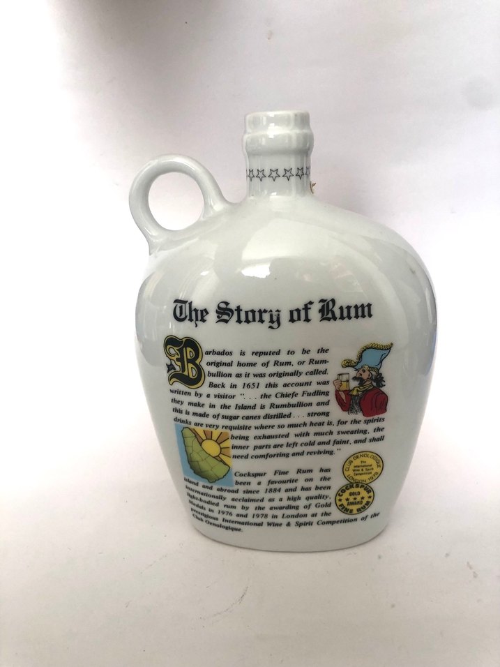 Cockspur Fine Rum 750 ml porselen Şişe - Görsel 2