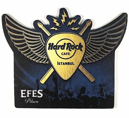 Hard rock cafe İstanbul Efes pilsen bardak altı