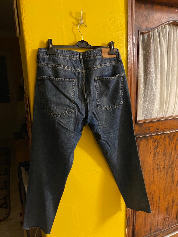 Gri Loose Fit erkek Denim Jean - Görsel 3