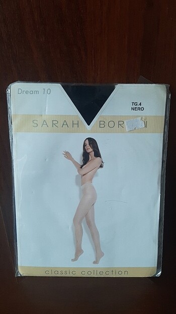 Sarah Borghi siyah large külotlu çorap 