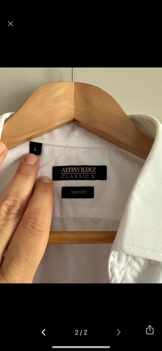 Beyaz Klasik Erkek  Gömlek - Görsel 2