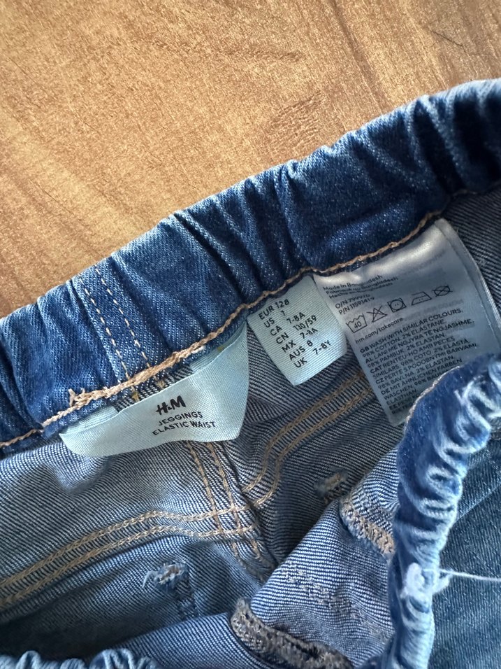 Kız çocuk Mavi Denim Dar Kesim Kot Pantolon - Görsel 2