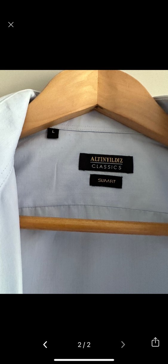 Erkek mavi Uzun Kollu Gömlek - Görsel 2