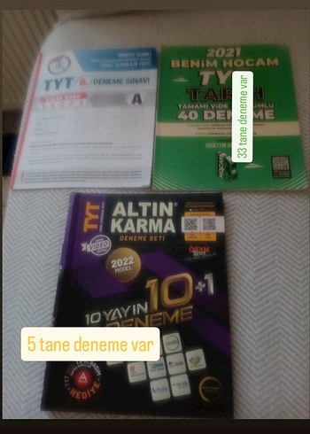 TYT Deneme Seti 5+33 Deneme Kitapları