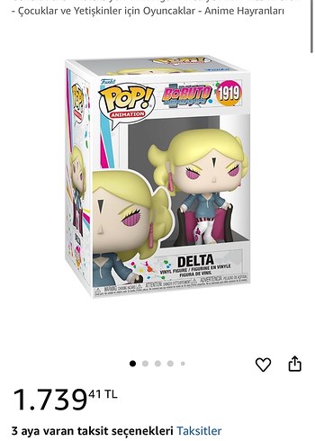 Funko pop Delta Anime Figürü