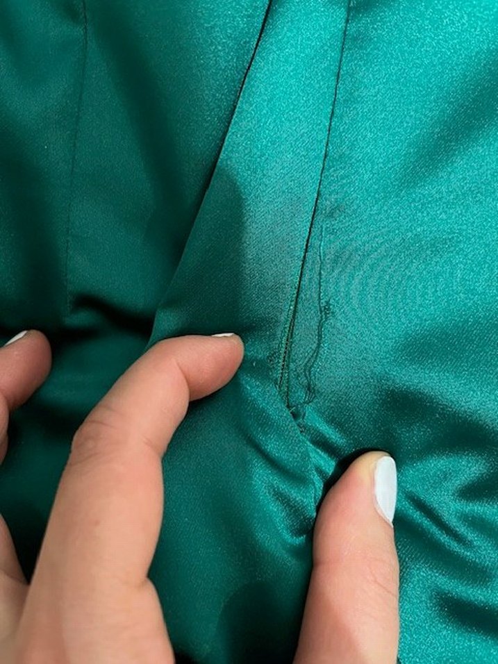 Parlak Yeşil Drapeli Mini Abiye Elbise - Görsel 5