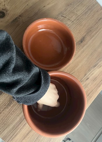 Koyu Bej Seramik Saklama Kapları - Görsel 2