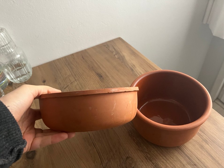 Koyu Bej Seramik Saklama Kapları - Görsel 3