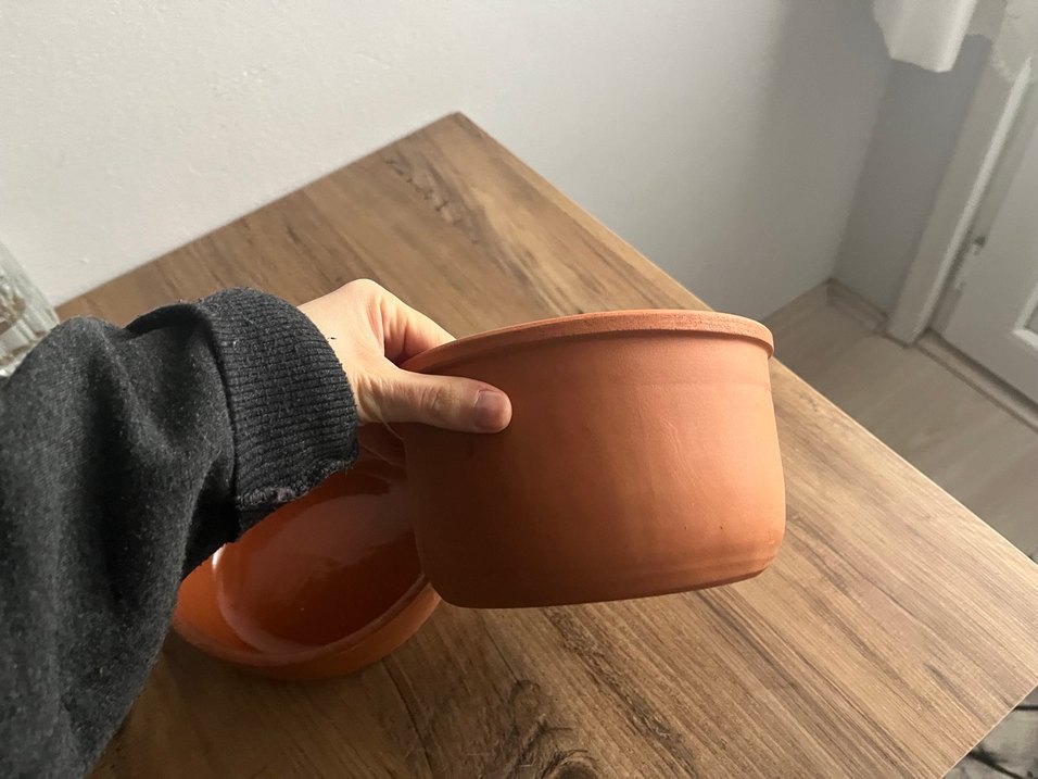 Koyu Bej Seramik Saklama Kapları - Görsel 4