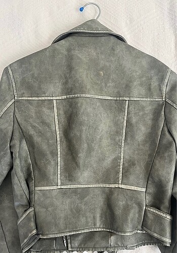 Bershka Bershka Haki Biker Deri Ceket