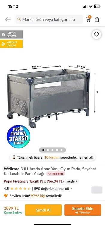 Beden Wellcare park yatak