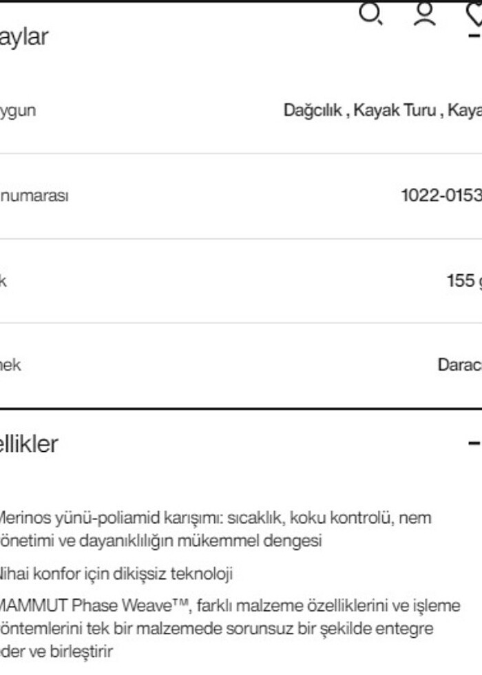 Mammut trift long yünlü profesyonel içlik - Görsel 5