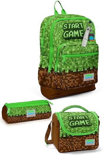 CORAL HİGH MİNECRAFT OKUL ÇANTA SETİ