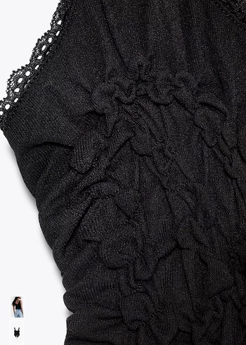 Dantel Detaylı Siyah Gotik Zara Büstiyer - Görsel 7