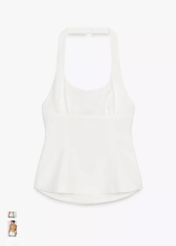 Zara Beyaz Halter Yaka Kadın Korse Büstiyer - Görsel 5