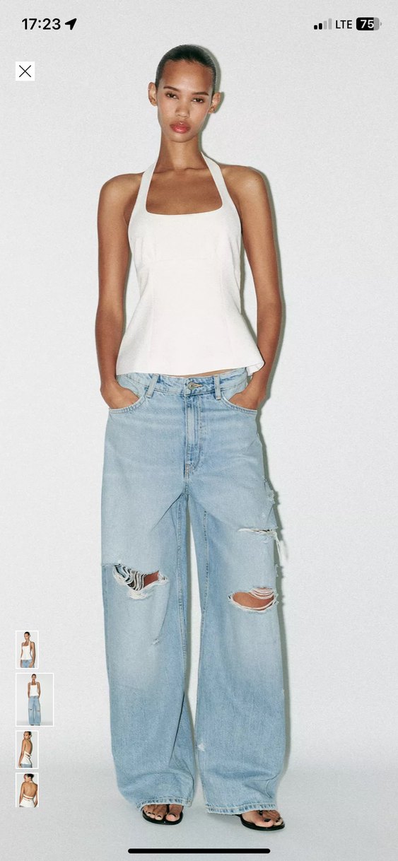 Zara Beyaz Halter Yaka Kadın Korse Büstiyer - Görsel 2