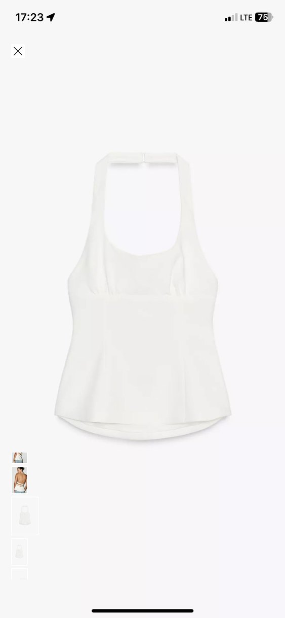 Zara Beyaz Halter Yaka Kadın Korse Büstiyer - Görsel 5