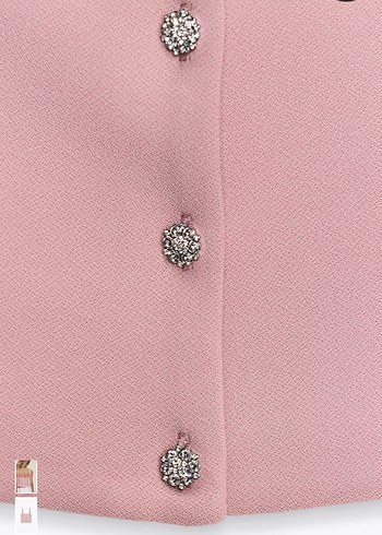 Zara Düğmeli Pembe Kadın Büstiyer - Görsel 5