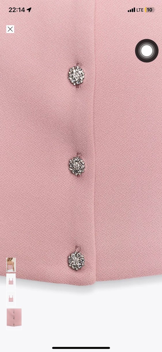 Zara Düğmeli Pembe Kadın Büstiyer - Görsel 5