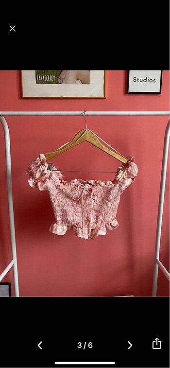zara pembe çiçekli bluz top büstiyer
