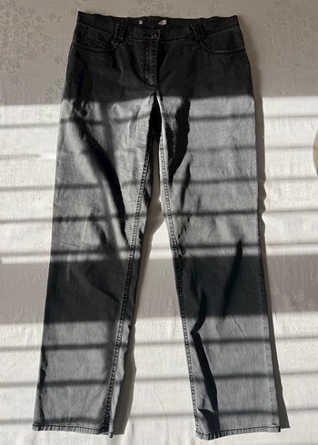 Gri Denim Kadın Pantolon Midi Boy