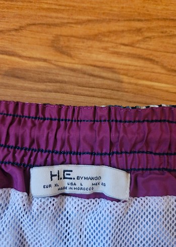 Mavi Çiçek Desenli Kemerli Mango Man Mayo Şortu - Görsel 4