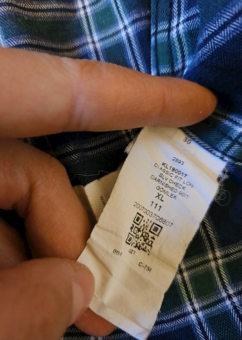 l/xl Beden Düğmeli Lacivert Erkek Gömlek