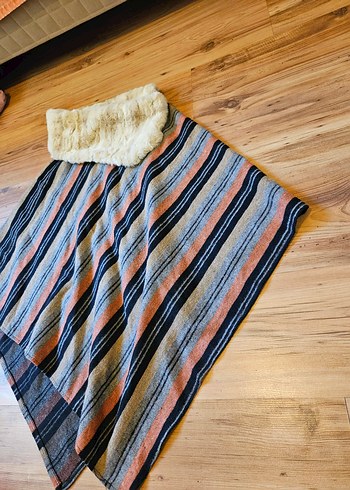 American Vintage Bohem Çok Renkli Kıslık Kadın Pelerin