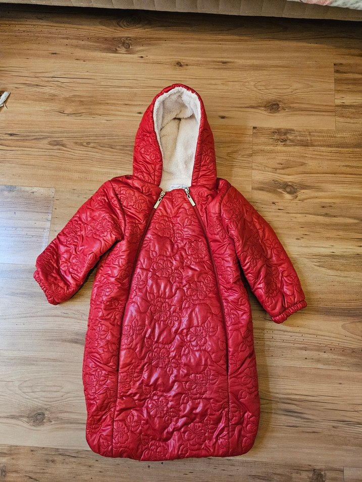 Kız Bebek Kırmızı Kapüşonlu Astronot Tulum - Görsel 2