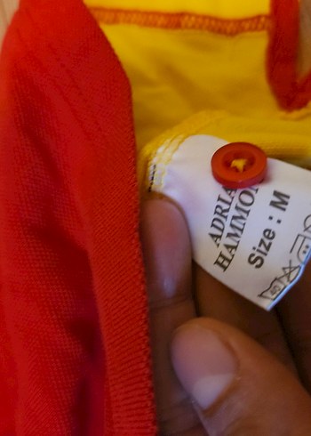 Kırmızı Sarı Düğmeli Erkek Polo Tişört - Görsel 4