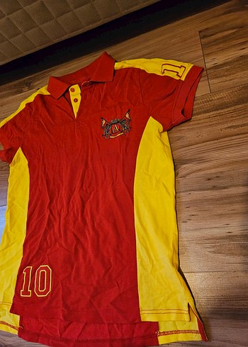 Kırmızı Sarı Düğmeli Erkek Polo Tişört - Görsel 3