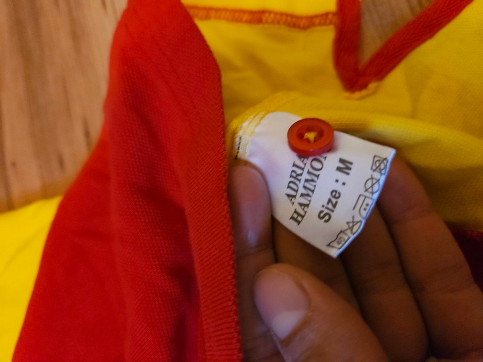 Kırmızı Sarı Düğmeli Erkek Polo Tişört - Görsel 4