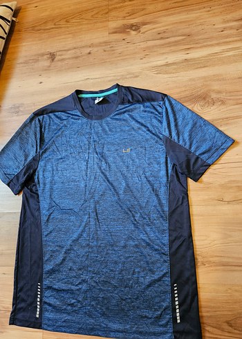 Lacivert Erkek Spor Tişörtü, Kısa Kollu, Rahat Kesim - Görsel 2