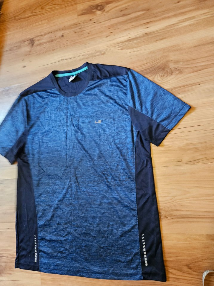 Lacivert Erkek Spor Tişörtü, Kısa Kollu, Rahat Kesim - Görsel 3