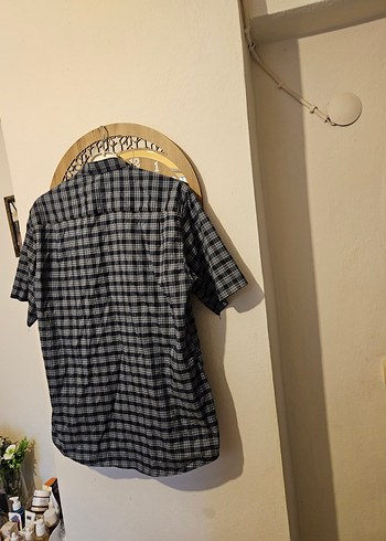 Gri Ekoseli Kısa Kollu Erkek Gömlek - Görsel 5