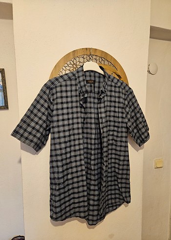 Gri Ekoseli Kısa Kollu Erkek Gömlek - Görsel 2