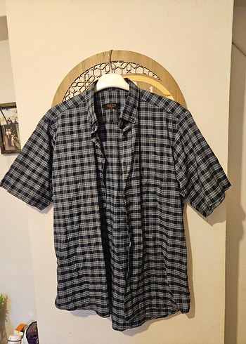 Gri Ekoseli Kısa Kollu Erkek Gömlek - Görsel 4