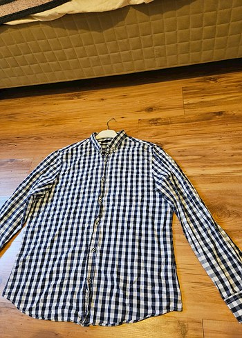 Uzun Kollu Kareli TrendyolMan Gömlek - Görsel 8