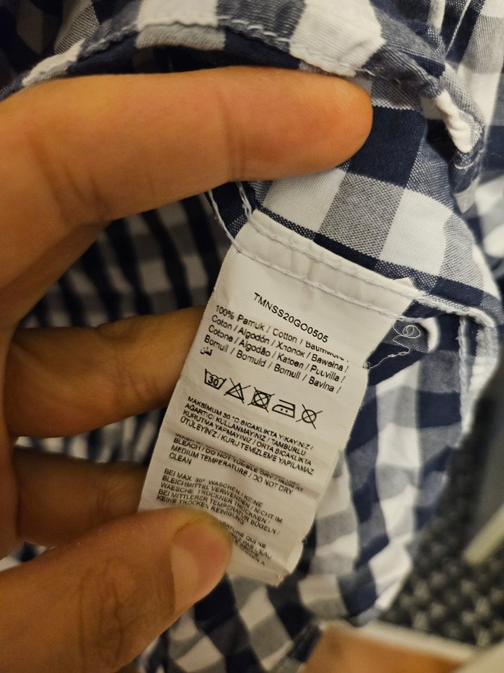 Uzun Kollu Kareli TrendyolMan Gömlek - Görsel 3