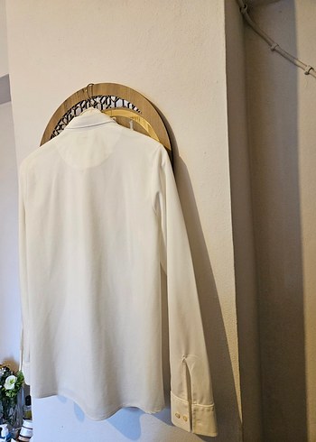 Beyaz Pamuklu Uzun Kollu Erkek Gömlek - Görsel 5