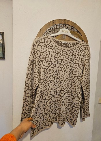 Bohem  Desenli Uzun Kollu Triko XXL Kazak - Görsel 3